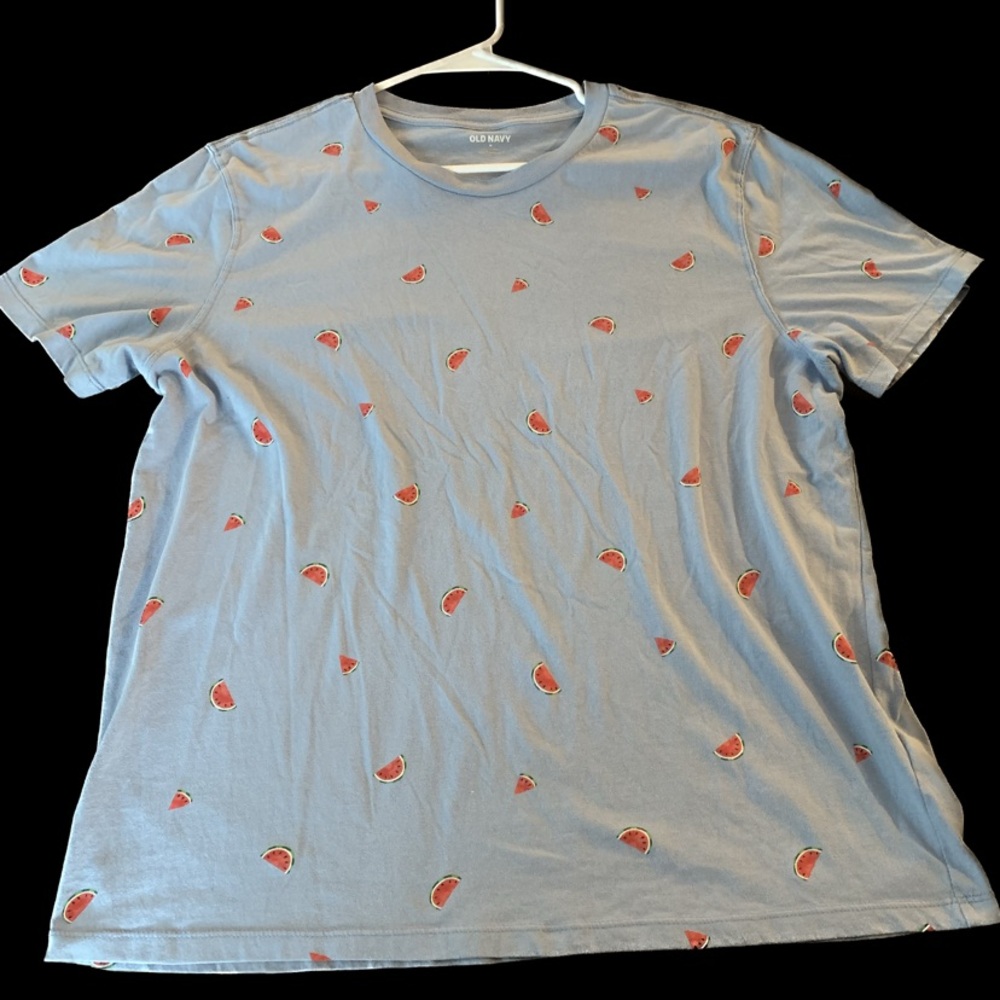 Old Navy Light Blue Watermelon Print Men's Tee